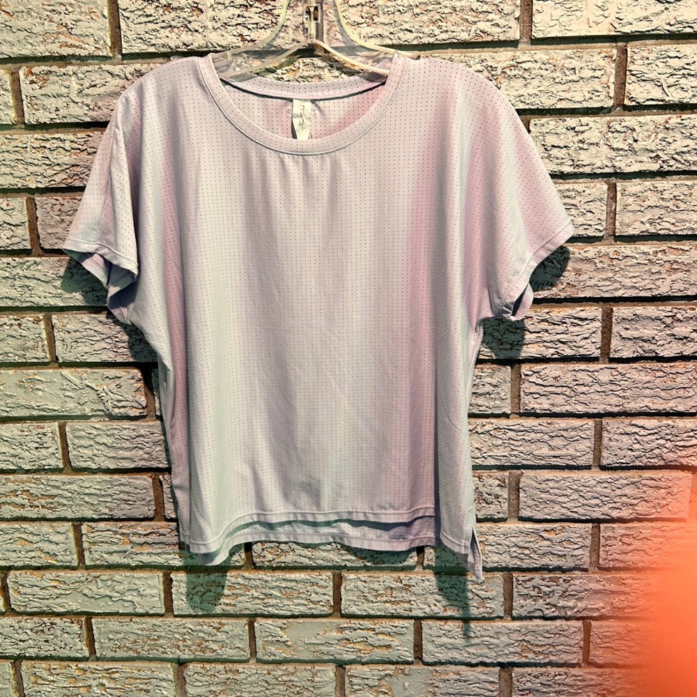 AYBL Gray Tee and MPG Lavender Mesh Workout Top Bundle Medium